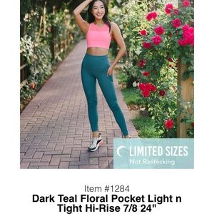 Zyia Teal Floral Leggings
